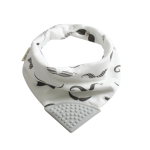 婴儿围巾生产厂家-可定制logo牙胶棉三角