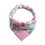 婴儿围巾生产厂家-可定制logo牙胶棉三角