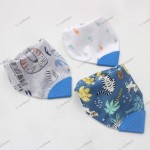 婴儿喂养套装生产厂家-3件三角巾牙胶