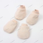 婴儿针织帽套装生产厂家-柔软棉质刺绣配套