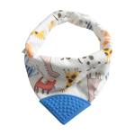 婴儿围巾生产厂家-可定制logo牙胶棉三角