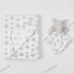 床上用品套装供应商-毛绒法兰绒被植物动物图案