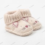 婴儿靴生产厂家-棉质钩编手工学步鞋