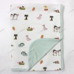 襁褓毯工厂-可定制竹纤维粘胶针织托儿所