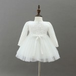 公主裙工厂-可定制白色夏季蕾丝生日