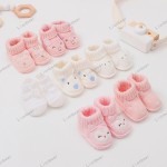 婴儿鞋供应商-手工钩编动物花朵靴