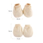 婴儿套装生产厂家-3件有机棉袜手套帽