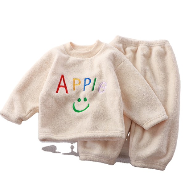 儿童家居服供应商-冬季毛绒加厚韩版套装