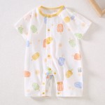 婴儿套装生产厂家-韩版薄款短袖连体衣