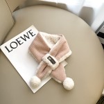 毛绒围巾工厂-卡通纯色防寒交叉