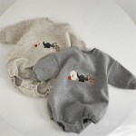 爬服供应商-夏季一体薄棉按扣