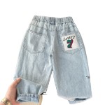 Polo衫工厂-儿童撞色印花卡通上衣