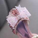 女童鞋供应商-夏季缎带蝴蝶结单鞋表演