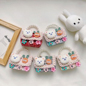 斜挎包供应商-迷你珍珠链公主小方