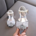 女童鞋供应商-夏季缎带蝴蝶结单鞋表演