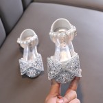 舞蹈鞋生产厂家-珍珠水钻蝴蝶结表演