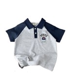 T恤工厂-彩色圆点印花凉爽薄款白T