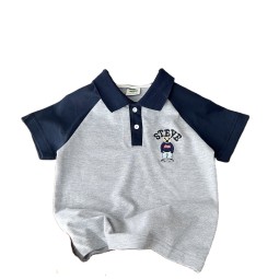 T恤工厂-彩色圆点印花凉爽薄款白T