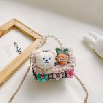 斜挎包供应商-迷你珍珠链公主小方