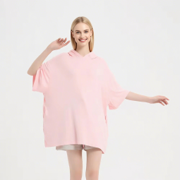 女士睡眠T恤厂家-代工定制Logo莱赛尔纤维超大弹力夏季