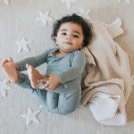 婴儿连脚连体衣厂家-定制新生儿拉链服装有机棉睡衣