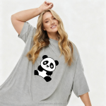 女士睡眠T恤工厂-定制颜色印花短睡衣均码清凉超大