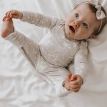 婴儿连脚连体衣厂家-定制新生儿拉链服装有机棉睡衣