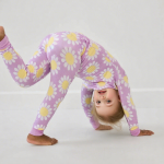 冬季睡衣套装供应商-定制印花透气女孩保暖竹棉混纺