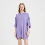 女士睡眠T恤厂家-代工定制Logo莱赛尔纤维超大弹力夏季