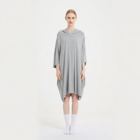 女士睡眠T恤工厂-代工定制柔软加大码短袖睡衣配口袋