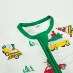 婴儿连体衣供应商-定制活性印花有机竹纤维拉链批发夏季