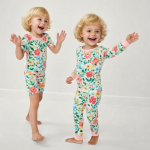 竹纤维睡衣套装工厂-新款定制短袖夏季柔软儿童女孩睡衣套装