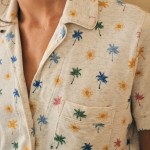 竹纤维睡衣套装工厂-有机棉定制印花家居套装女士睡眠服