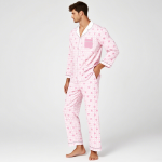 女士睡衣套装工厂-定制女士冬季休闲竹纤维套装新款圣诞印花