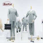 女士睡眠服供应商-定制成人睡衣长袖配套圣诞竹纤维套装