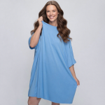 女士睡裙供应商-柔软竹纤维睡衣短袖超大均码