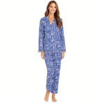 圣诞睡衣工厂-代工家庭印花休闲透气竹纤维新款成人