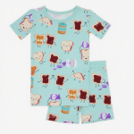 儿童睡衣套装供应商-定制短袖夏季竹纤维批发两件套睡眠服