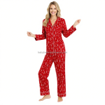 家庭睡衣套装供应商-高品质竹纤维新款印花亲子婴儿拉链连体衣