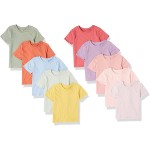 婴儿T恤供应商-定制婴儿夏装儿童竹纤维衬衫纯色有机棉