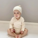 婴儿连体衣厂家-定制男女通用新生竹纤维舒适按扣闭合