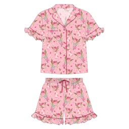 女士睡衣工厂-定制女士竹纤维长袖新款情人节设计