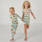儿童睡衣套装供应商-定制短袖夏季竹纤维批发两件套睡眠服
