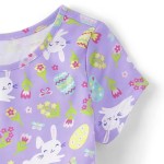 可定制印花罩衫连衣裙厂家-批发有机棉针织女婴连衣裙