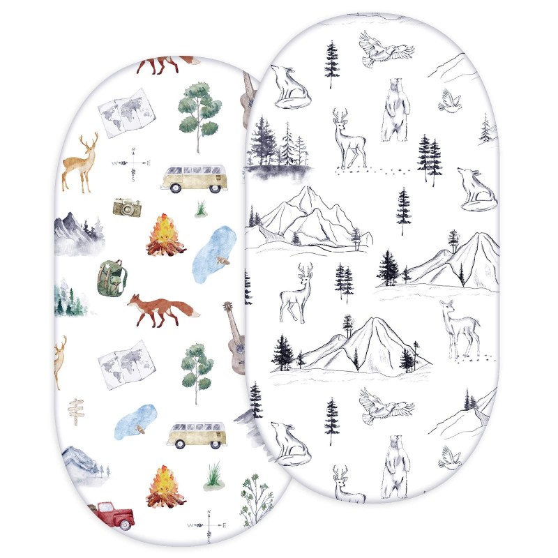 婴儿床单厂家-定制印花竹棉合身罩套代工超柔软