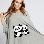 女士睡眠T恤工厂-定制颜色印花短睡衣均码清凉超大