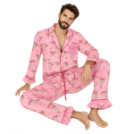 家庭睡衣套装工厂-情人节睡衣家庭配套新年父母儿童