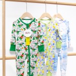 婴儿连体衣厂家-定制印花竹纤维新生儿拉链服装连体衣