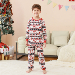 女士睡眠服工厂-批发定制圣诞印花长袖休闲婴儿