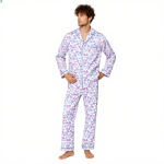 女士睡衣供应商-定制新款设计情人节印花长袖舒适